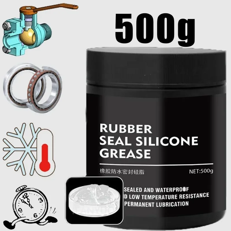 50-500g Waterproof Silicone Lubricant Grease Lithium Oil High Voltage Insulating Brake Marine Grease for Spark Plugs Car Bearing