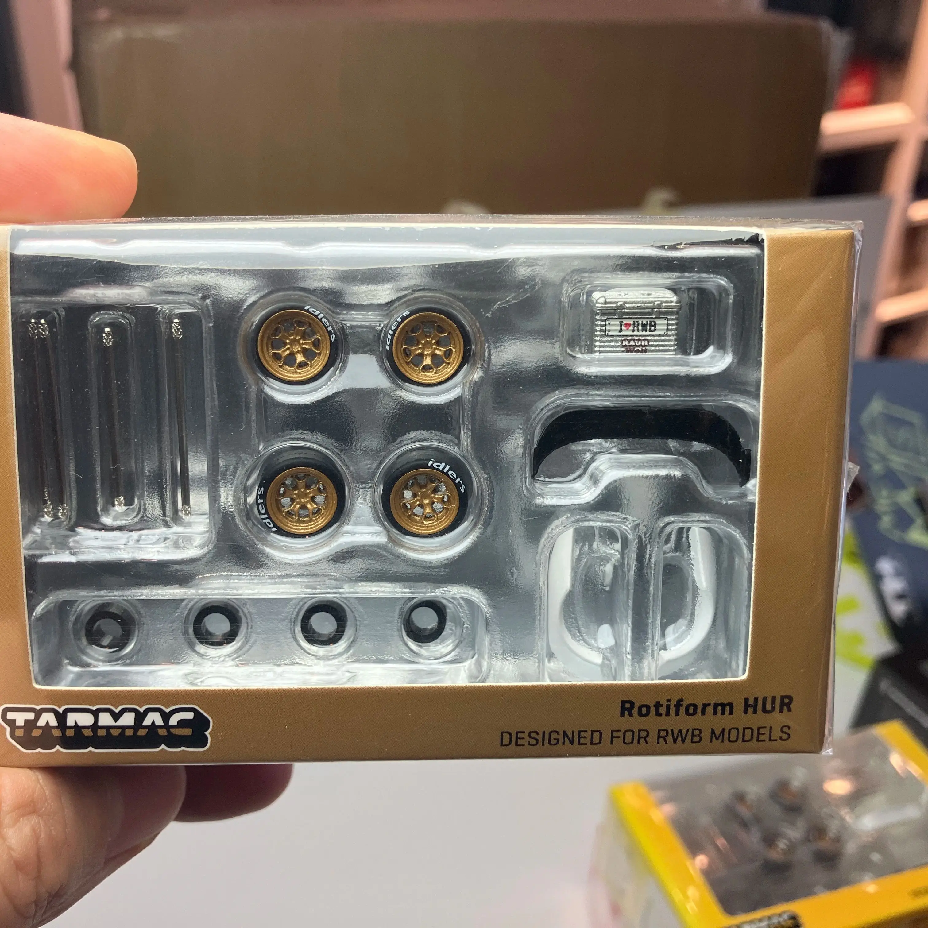 Tarmac Works 1/64 Rotiform HUR Chrome Gold Designed For RWB Diecast Scale Model Alloy