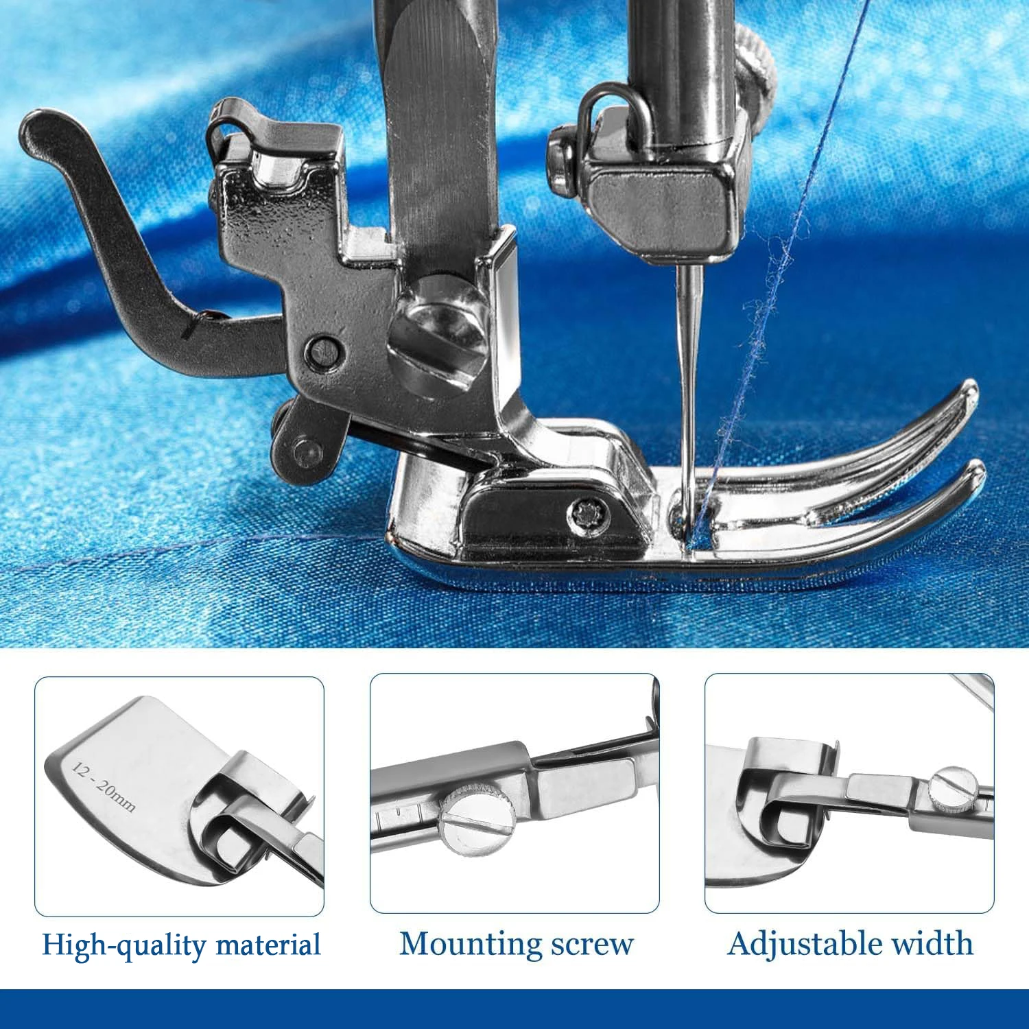 Adjustable Sewing Rolled Hemmer Foot Sewing Rolled Hemmer Foot Adjustable Rolled Hem Presser Foot Sewing Machine Accessories