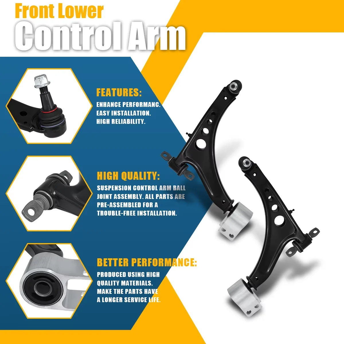 Svenubee ด้านหน้าแขนควบคุม Ball Joints สําหรับ Chevrolet MALIBU Buick LaCrosse Regal Tourx 2016 2017 2018 2019 2020 - 2022