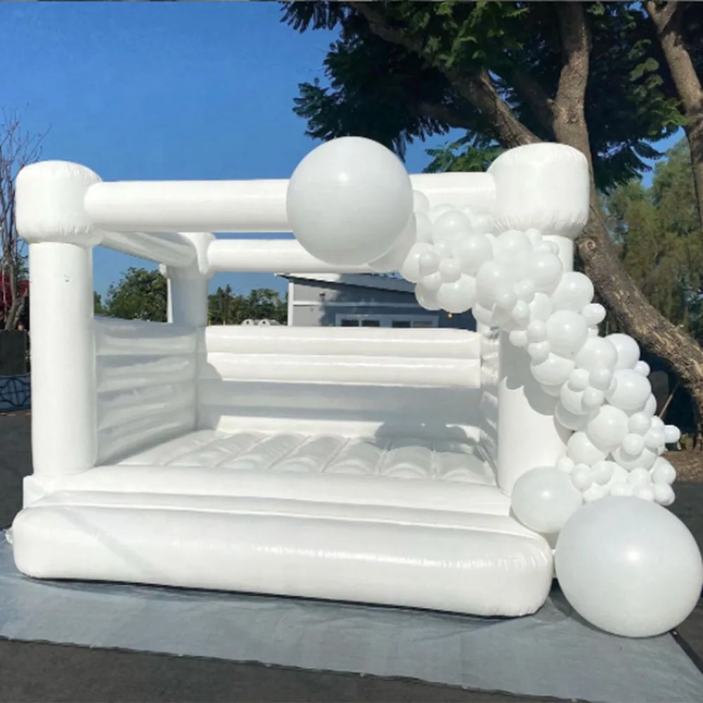 Outdoor Jumping Bounce Inflatable Wedding Bouncy Castle White Bounce House jumper bouncer For Adults And Kids party events use