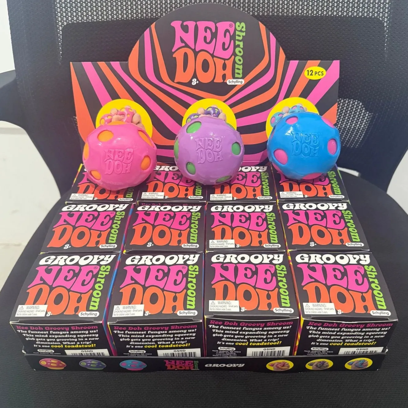 Needoh Mushroom Squishy Kids Fidget Toy Sensory Stress Relief Ball Slow Rising Blind Box Factory Stock New Arrival Ideal Gift