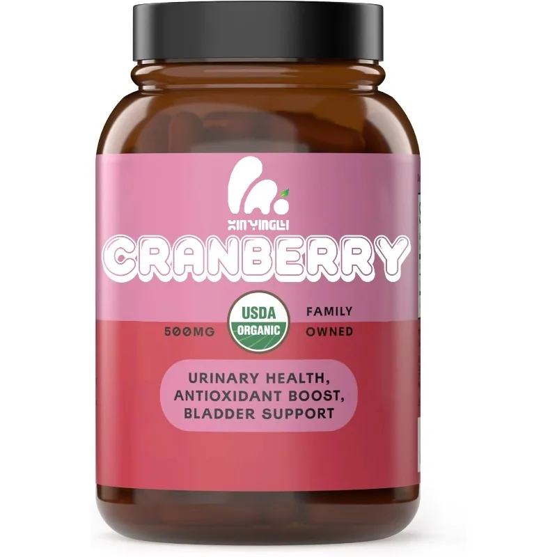 

Organic Cranberry Capsules 500mg | Plant based, vegan, supports urethral and bladder health