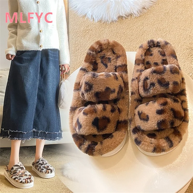 

Mao Mao Slippers New Home Warm Fashion Indoor Cotton Slippers Women's Flat Bottom Casual Cotton Slippers Chaussure Femme