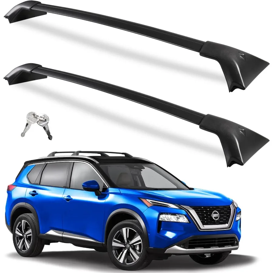 Lockable Roof Rack Cross Bars 260lb Compatible with Nissan Rogue 20212025 with Flush Roof Rails Heavy Duty Aluminum Roof Rails