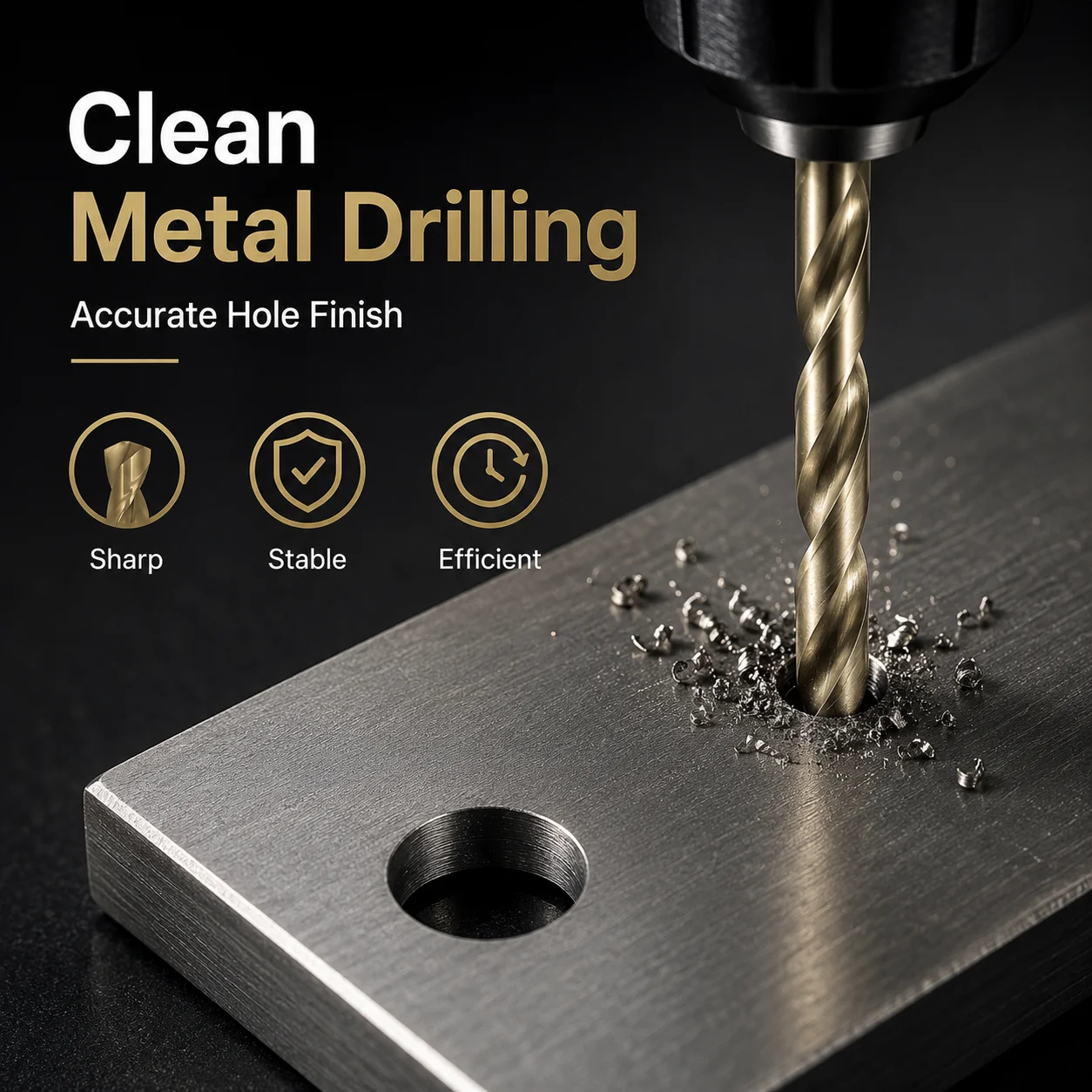 Single 5mm Titanium HSS Twist Drill Bit 135° Split Point Metric Drill Bit for Metal Wood Plastic Multipurpose DIY Drilling Repla