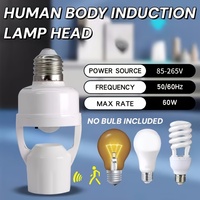 Human Induction Lamp Holder PIR Motion Sensor LED Night Lamp Socket Base E27 AC 85-265V Delay Time Adjustable Switch 360 Degrees