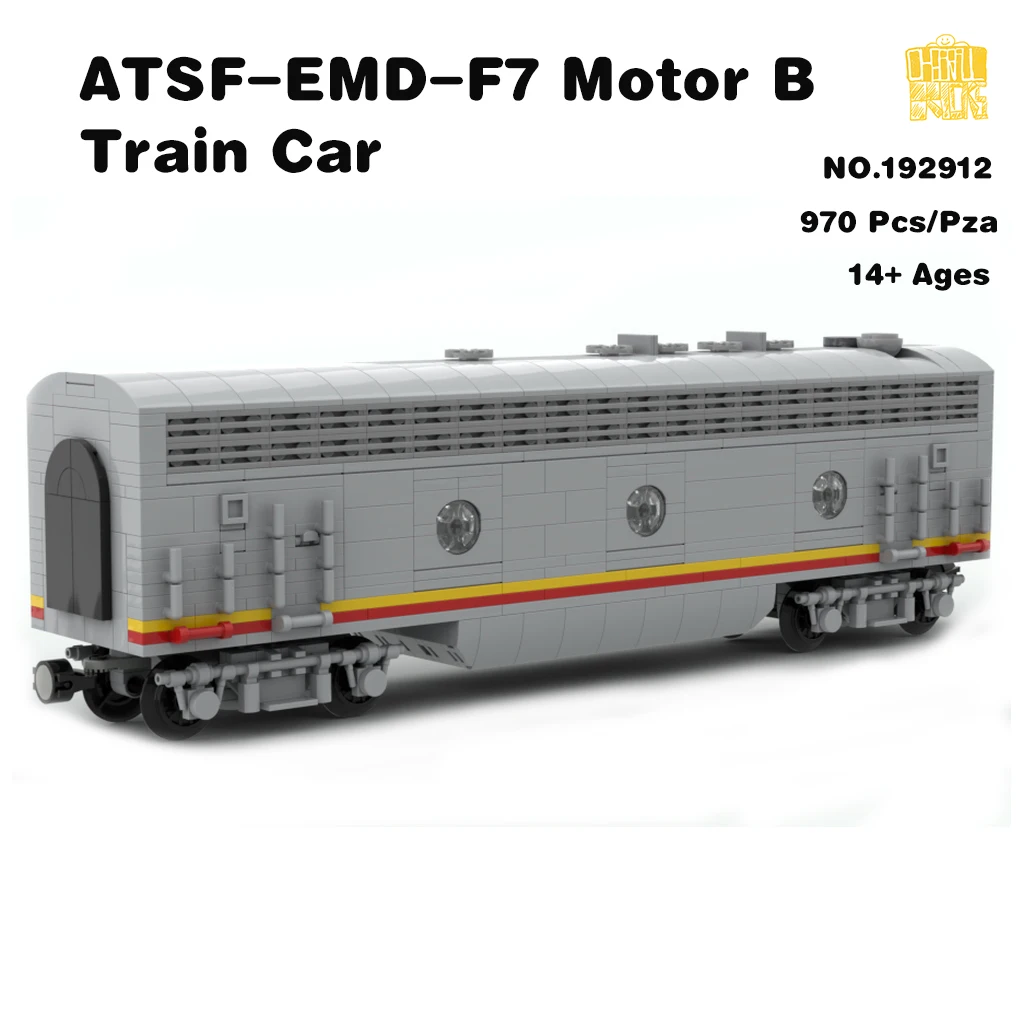 

MOC-192912ATSF-EMD-F7 Motor B 1:45 Train Car Model With PDF Drawings Building Blocks Bricks DIY Toys Birthday Christmas Gifts