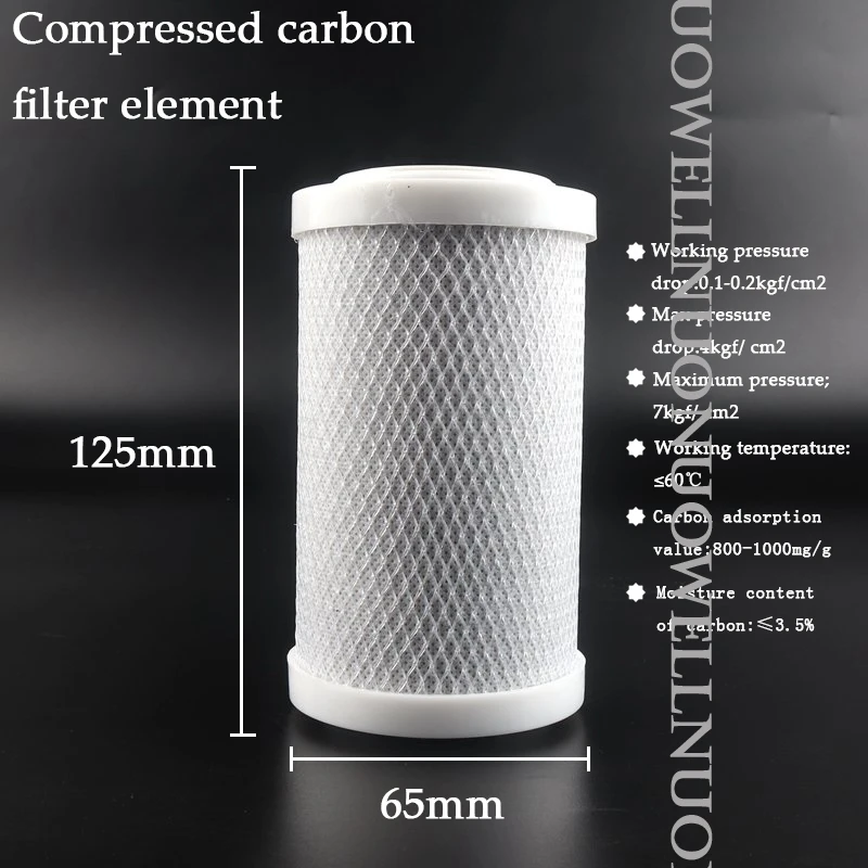 2Pcs 5Inch Filter Element Activated Carbon Granular Filter Reverse Osmosis WaterPurifier Replacement Filtration Accessories Tool