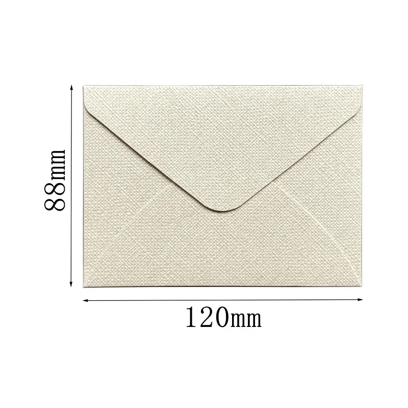 Minisobre pequeño con textura de lino, sobre de papel de alta calidad de 250x88mm, 120g, para postales de invitaciones de boda, 50 unidades por lote