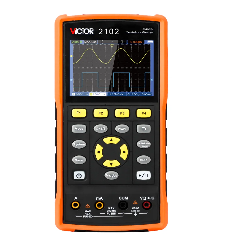 VICTOR new 2102 oscilloscope multimeter 100mhz bandwidth 1000x digital oscilloscope