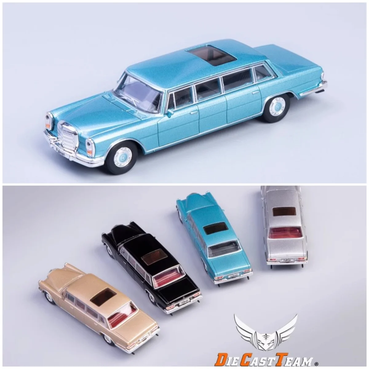 

DCT 1/64 Mercedes Benz Pullman 600 (W100) LWB Limousine Diecast Model Toy Vehicles Miniatures Collectibles