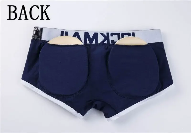 JOCKMAIL Sexy Men Padded Underwear Calzoncillos Boxer Buttocks Lifter Enlarge Butt Push Up Pad Underpants Penis Pouch Panties