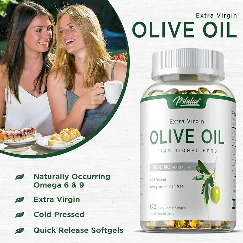 

Olive Oil Supplement - Anti-aging, Reduces Wrinkles,Promotes Cell Repair, Boosts Immunity,Supports Brain & Heart Health, Non-GMO