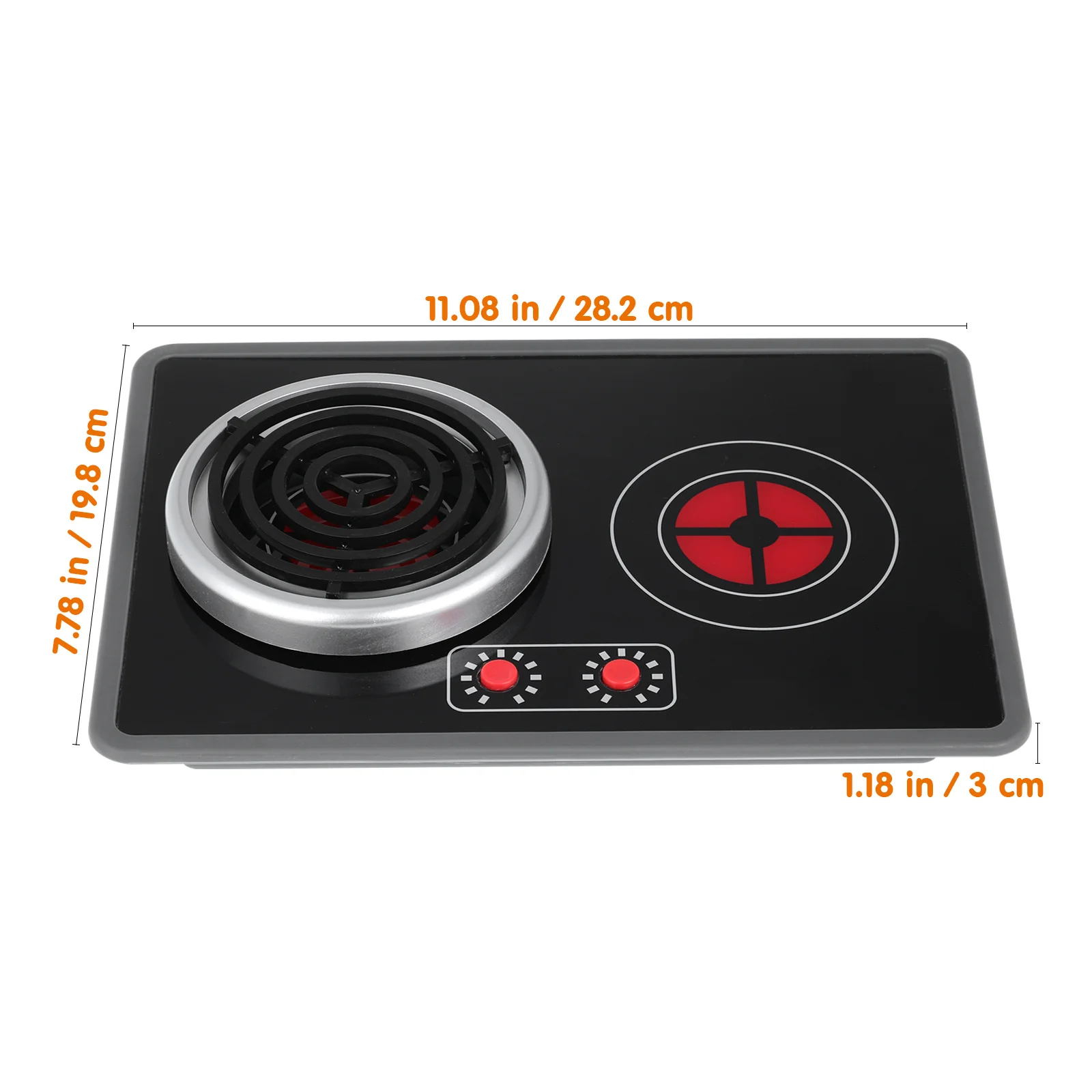 1 conjunto de fogão de cozinha infantil, fogão de indução luminosa, acessório de aparelho de cozinha com som de luz realista