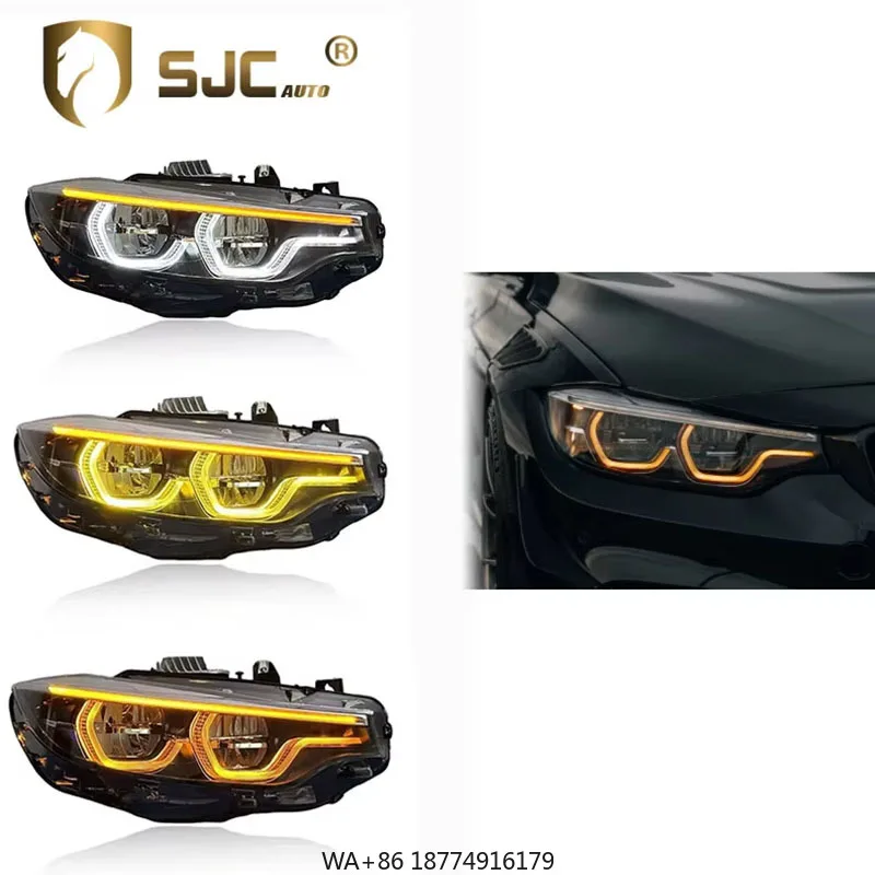 

Автозапчасти для 4-й серии F32 M3 F80 M4 F82 2013-2017 Ikon Style V2 Желтый Белый Янтарный Tri DRL Светодиодные фары