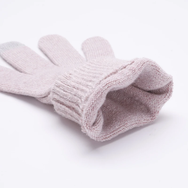Guantes de invierno de alta calidad para pantalla táctil para hombres y mujeres, guantes de lana merina 100%, guantes de punto elásticos suaves y