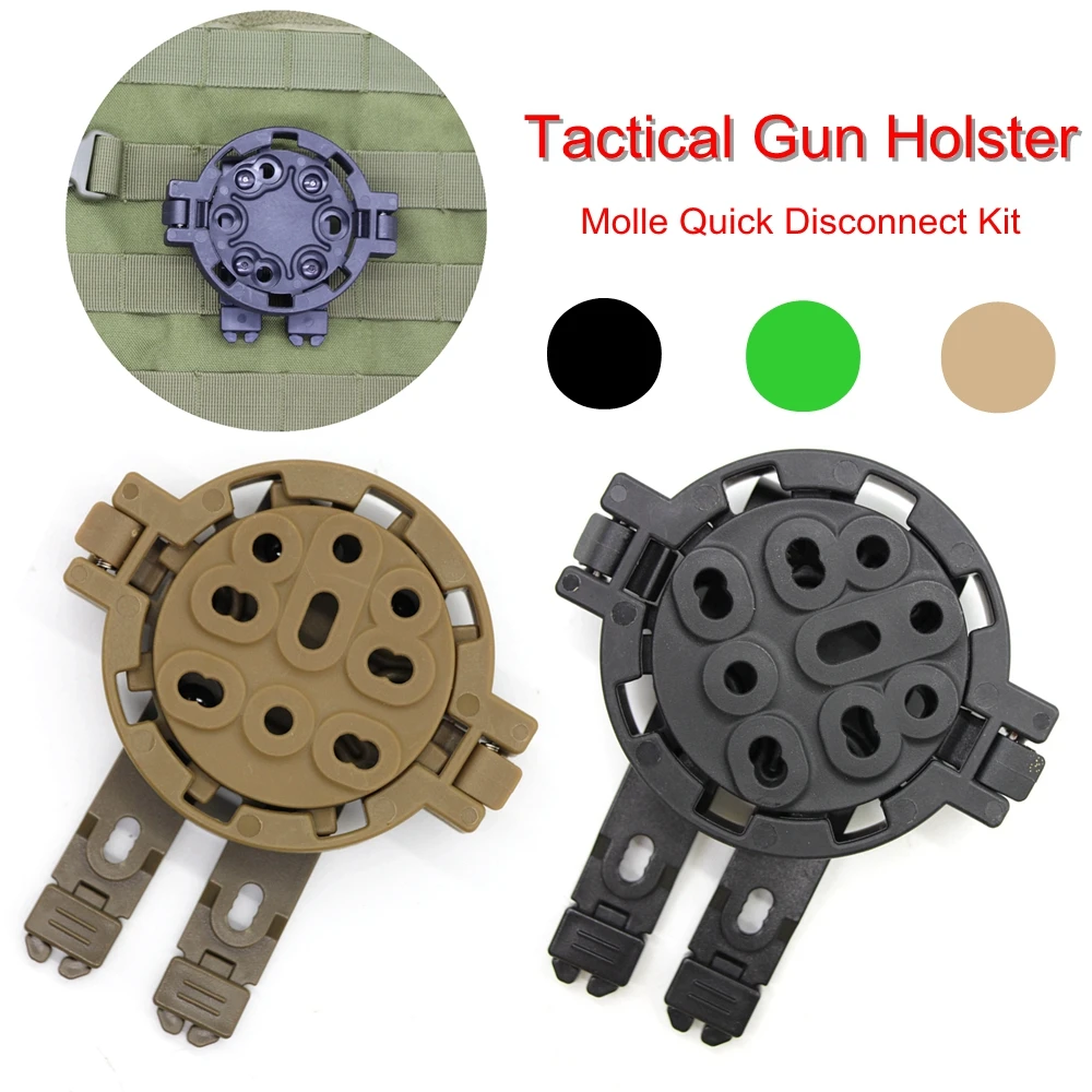 Gun Holster Molle Quick Disconnect Kit Jachtpistool Holster Adapter 360 Graden Hoeken Platform Adapter voor Glock 17 19 22 23