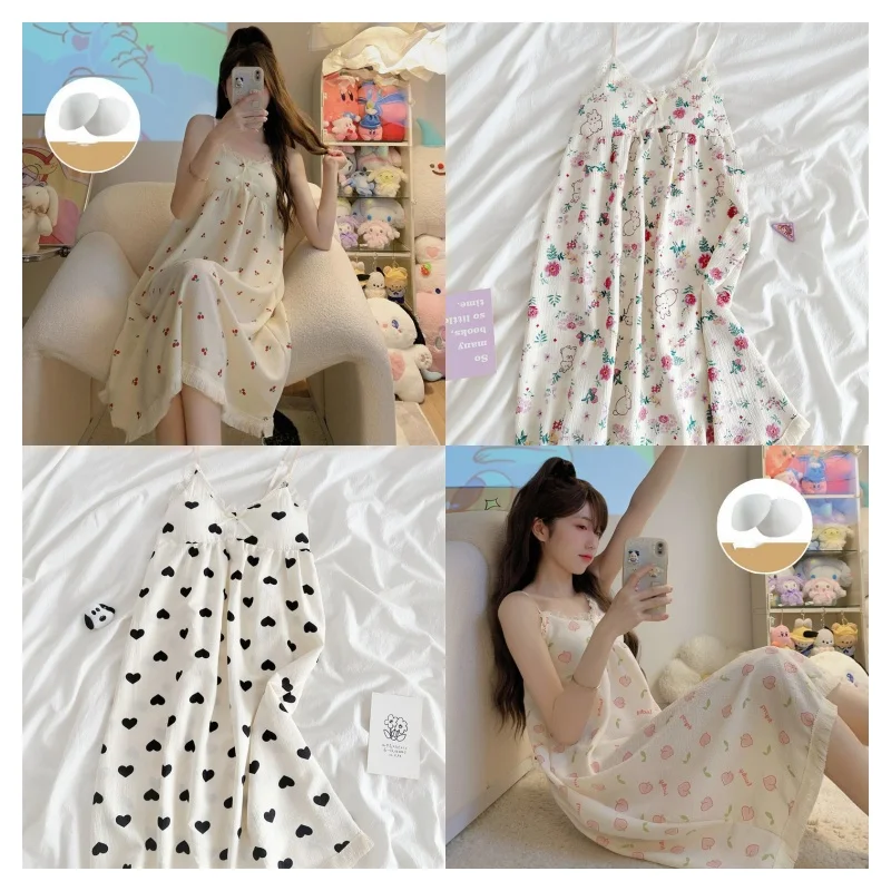verao-gilrs-vestido-de-uma-peca-suspensorios-sem-mangas-com-decote-em-v-saia-pijama-com-almofada-no-peito-renda-fina-solta-impressao-dos-desenhos-animados-pijamas