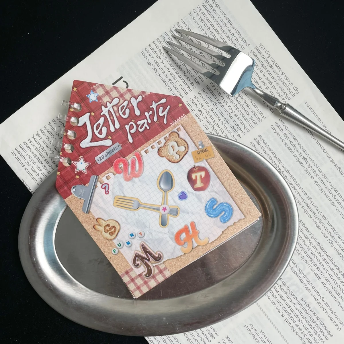 Letter Sticker Book 20 Sheets Pre-Cut Alphabet Initial Number Star Ribbon Patchwork Designs for Diary Planner Card Making