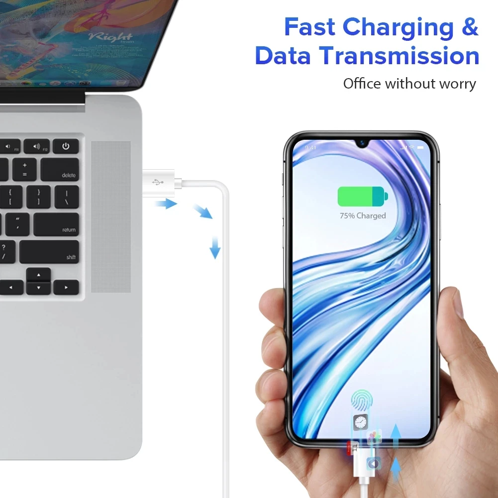 YAEATYPE USB Type C Cable for Samsung S10 S9 Quick Charge 3.0 Cable USB C Charging for Huawei P30 Xiaomi USB-C Charger Wire