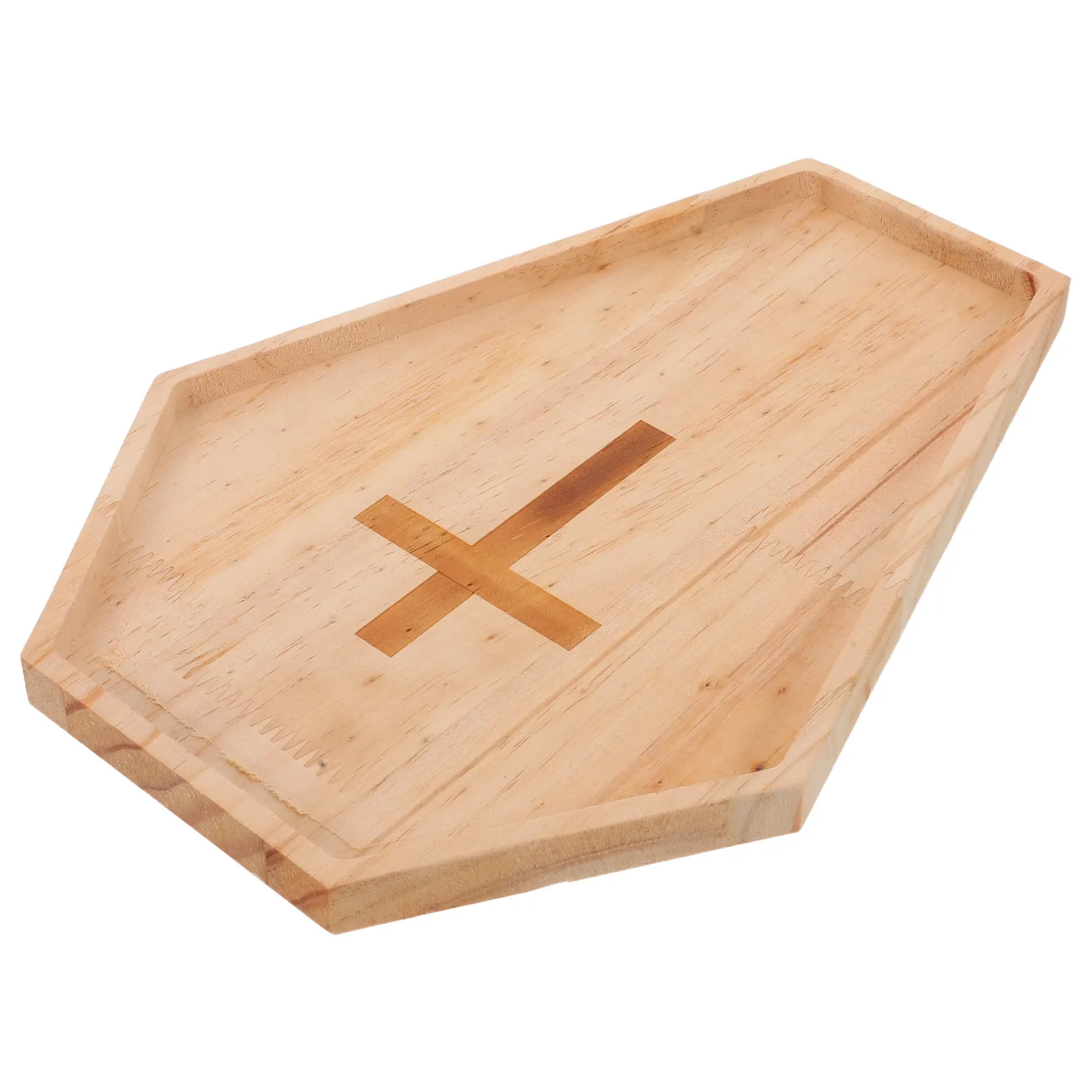 

Halloween Candy Tray Wood Coffin Shaped Serving Platter for Party Snacks Fruit Appetizers Spooky Decor Rustic Holiday Board