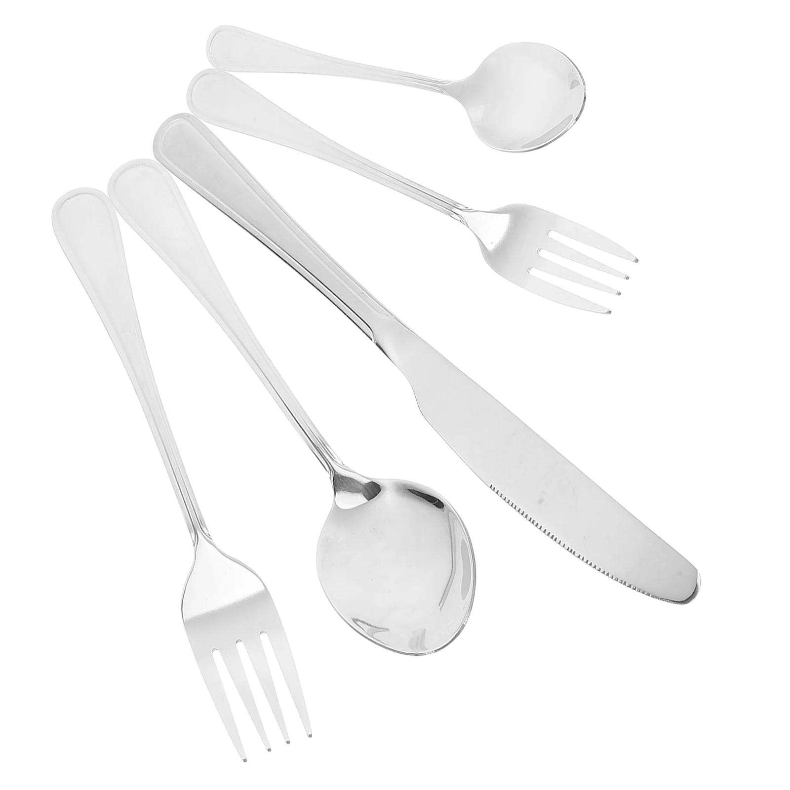 

1 set Stainless Steel Cutlery Set Heavy Duty Silverware Single Person Dining Fork Spoon Kitchen Tableware