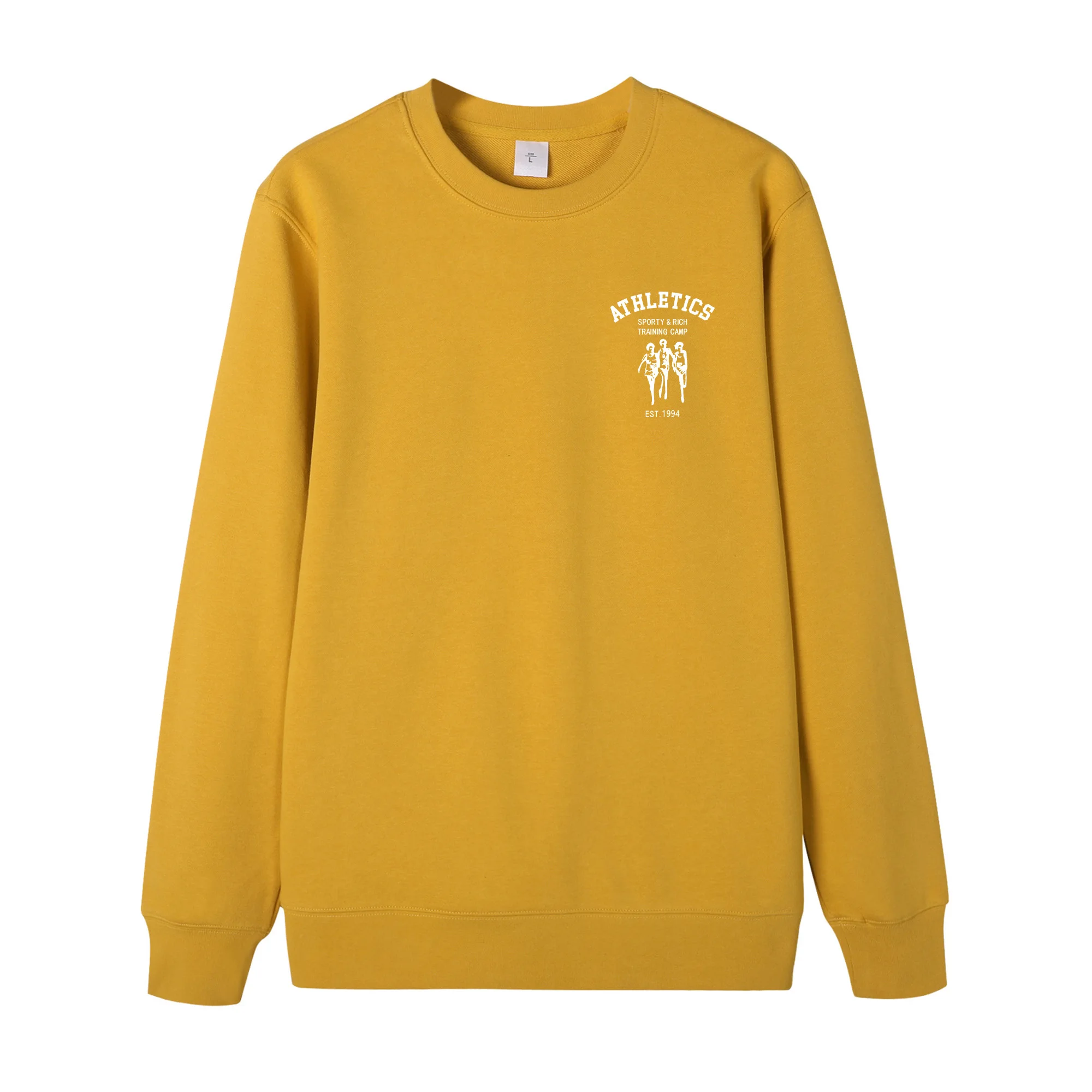 الأمريكية خمر نمط الرياضة نادي الطباعة بلوزات الإناث فضفاضة القطن عارضة البلوز الخريف طويلة الأكمام Crewneck البلوز