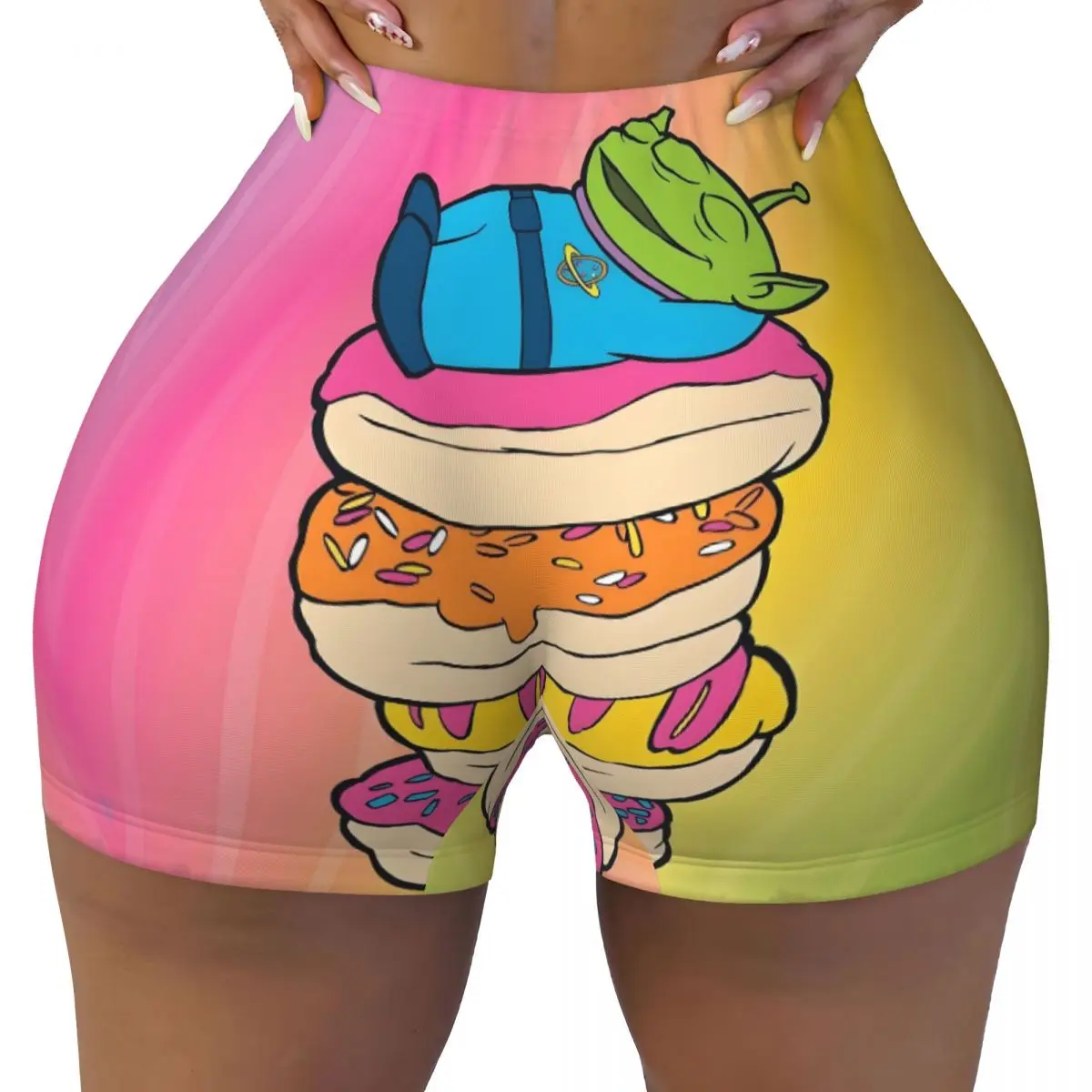

Custom Toy Story Cartoon Workout Shorts Women Gym Volleyball Biker Yoga Shorts