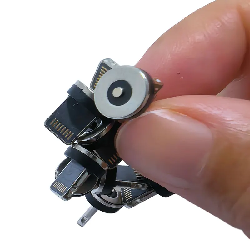5/10PCS Magnetic Plug Connector Universal Round Magnetic Cable Type C Micro USB Magnet Replacement Parts for Mobile Phones