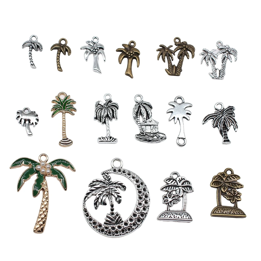 10 pièces cocotier palmier breloques pendentifs faisant bricolage résultats faits à la main bricolage artisanat fait à la main