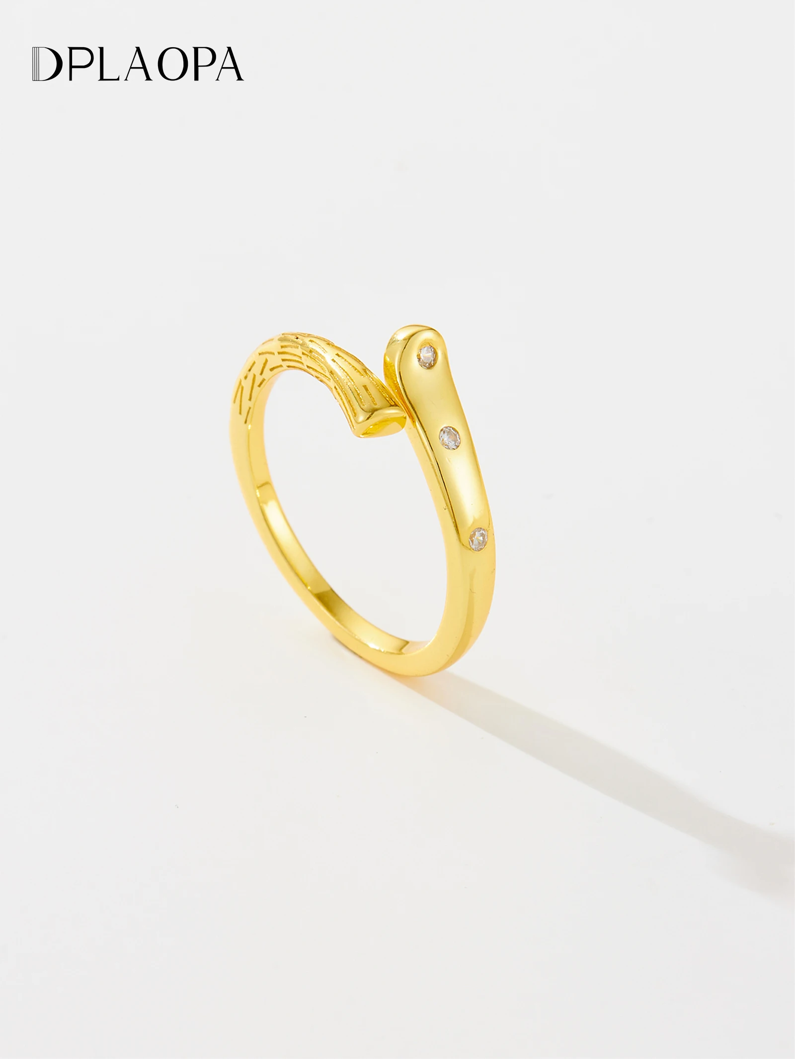 

Кольцо DPLAOPA для женщин из стерлингового серебра 925 пробы с нерегулярным цирконом, регулируемое, простое, роскошное, модное, подарок на годовщину или день рождения