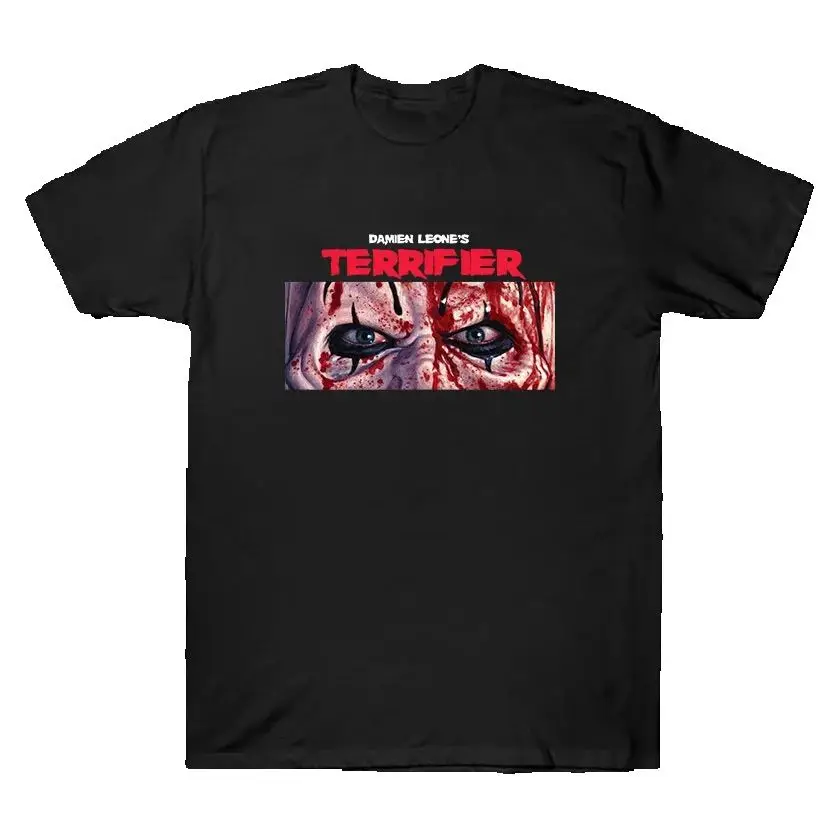 

Terrifier Art the Clown The Art horror movie killer clown scary evil halloween costume 100% cotton printed t shirt for men