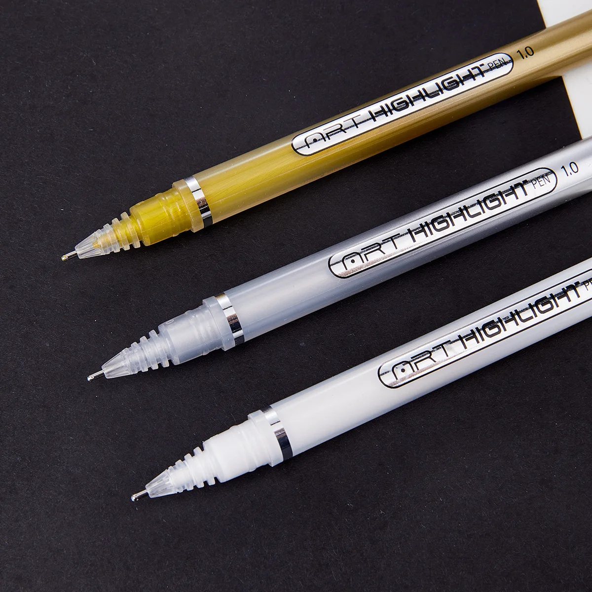 1pc White Gold Silver Gel Pen Set 1mm Fine Point, Smooth Ink Pens for Drawing, Scrapbooking, DIY Art and Card Making