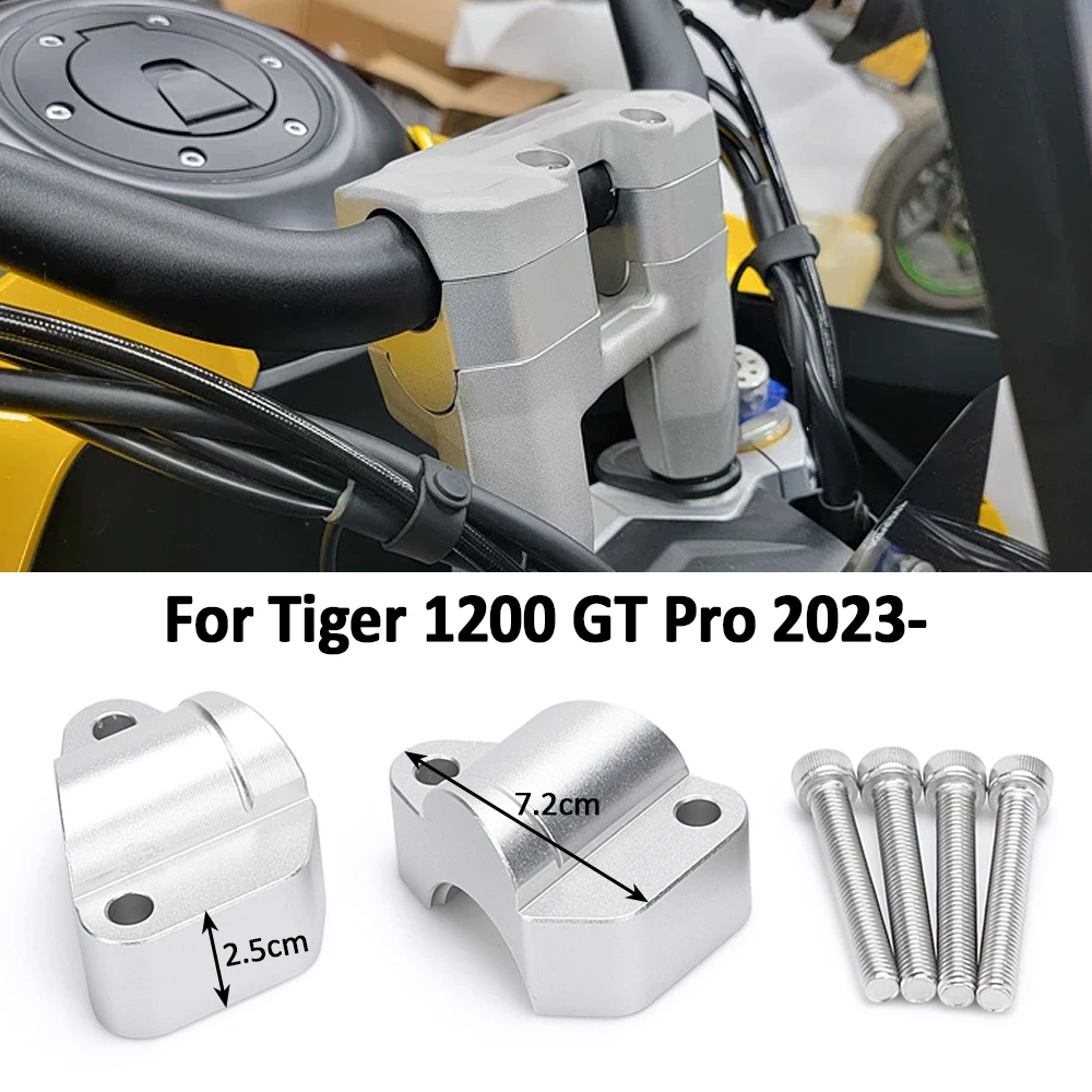 

Motorcycle Handlebar Riser Clamp For Tiger 1200 GT PRO For Tiger1200 GT Pro 2023 2024 Handle Bar Drag Extend Adapter Kit