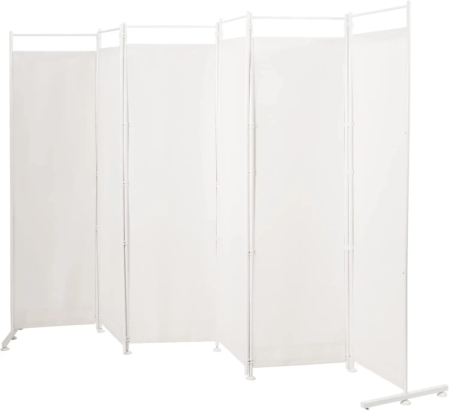 

6 Ft Room Divider, 6 Panel Folding Wall Divider, Freestanding Partition with Adjustable Foot Pads, Perfect Privacy Scree