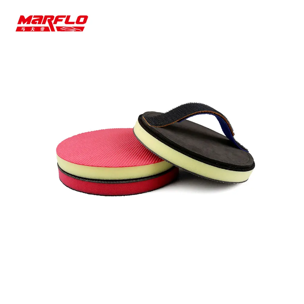 MARFLO Magic Clay Pad Bar Polishing Sponge handle Pad Auto Care Car Washing Cleaning With Retail Packing