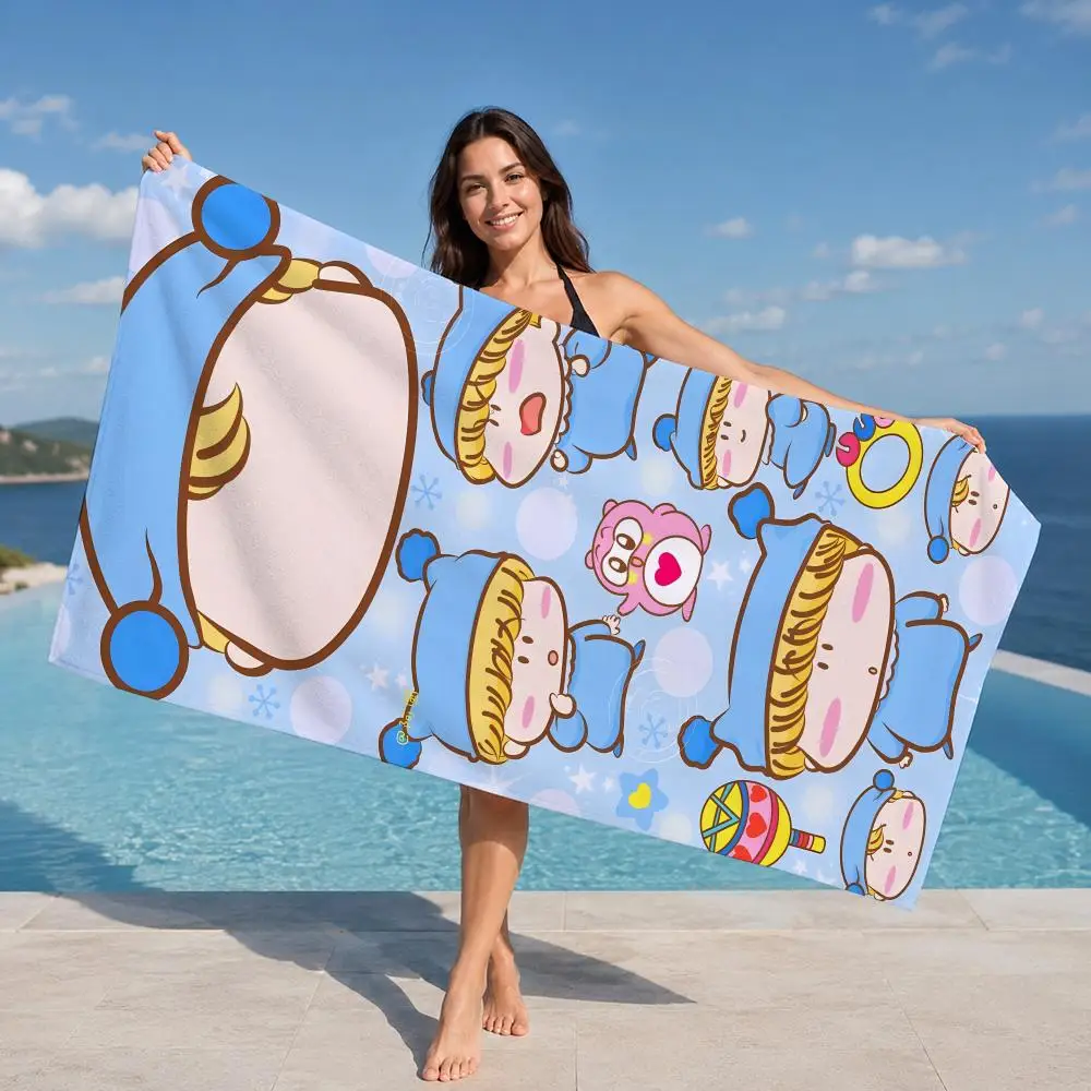 Mirmo cute Towel ultra-fine fiber quick drying absorbent towel, beach swimming vacation beach towel