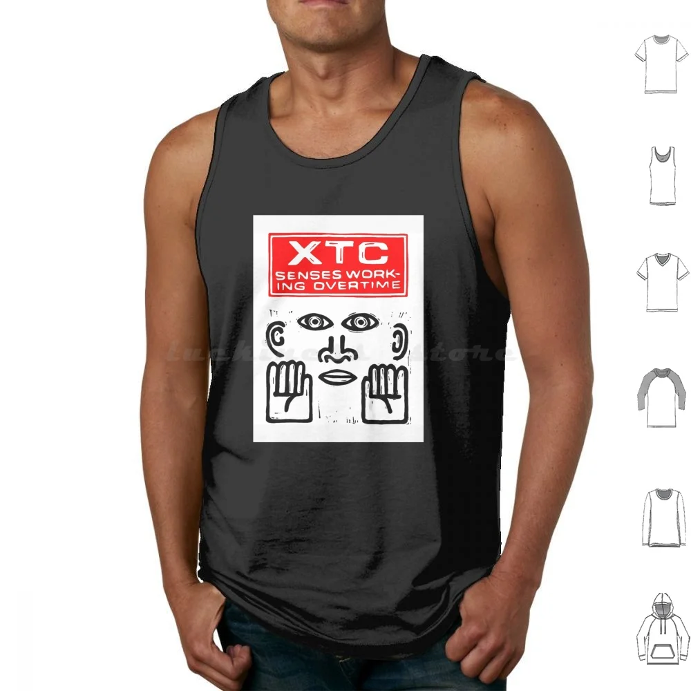 Senses-Working-Overtime Poster Tank Tops Vest Sleeveless New Wave Post Punk Drums And Wires