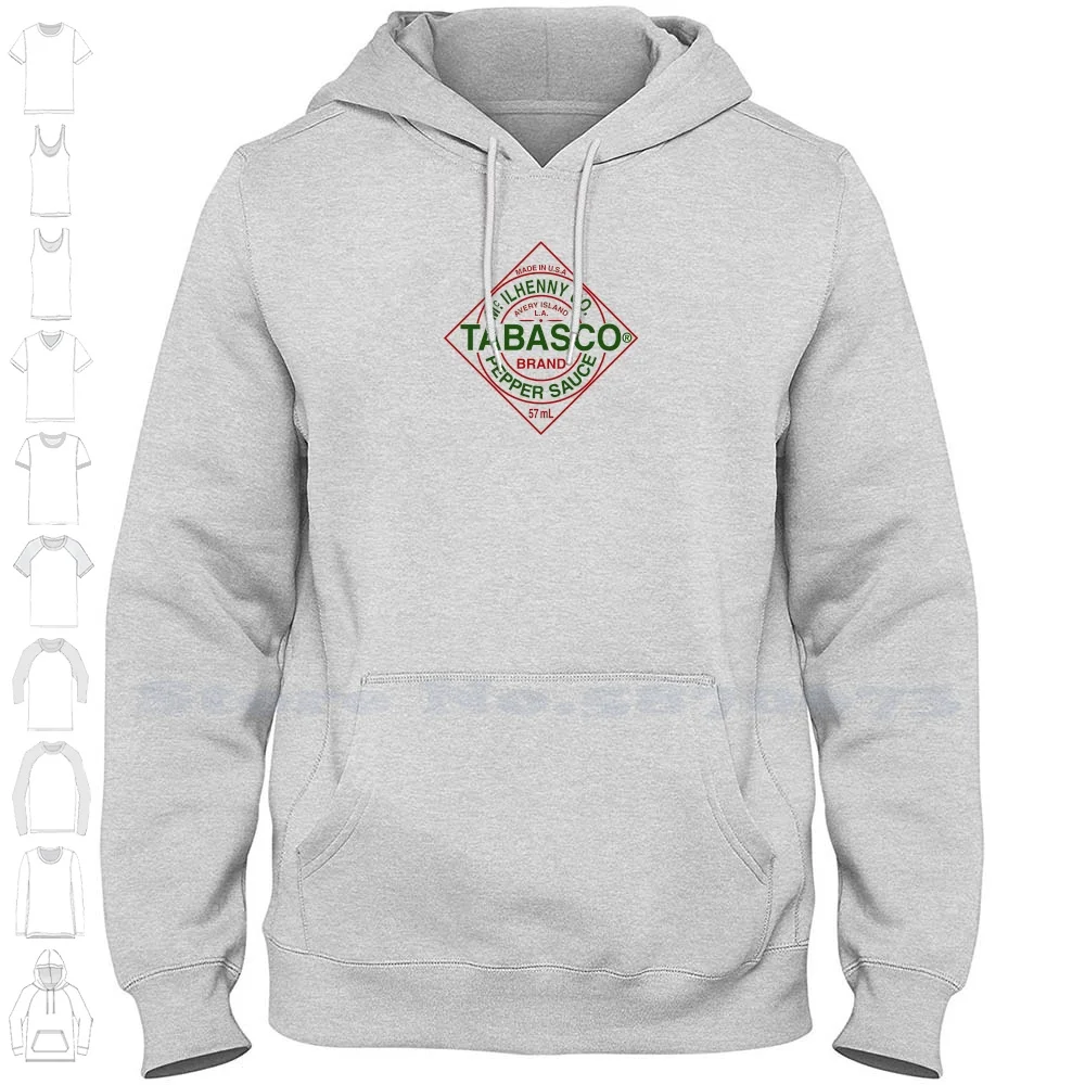 Tabasco Logo Casual Clothing Sweatshirt 100% Cotton Graphic Hoodie