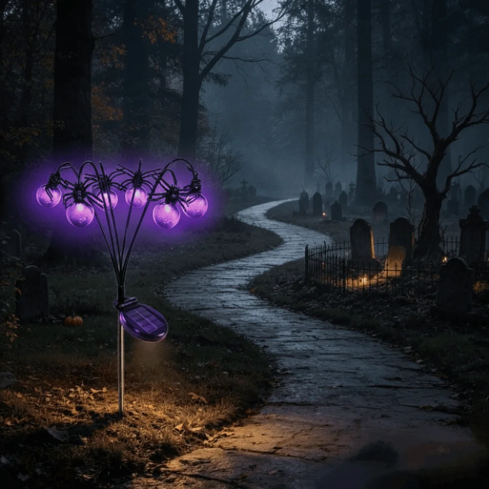 Skeleton Purple Light Hallowee - огляд і ціна Outdoor Lighting Front Yard