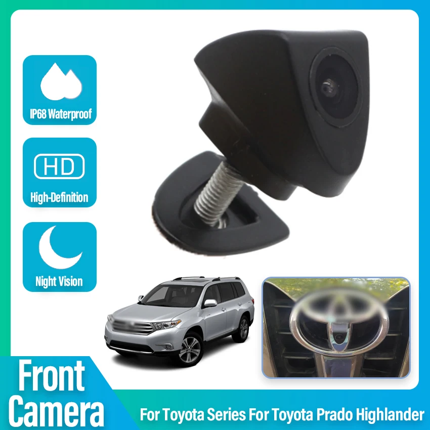 

CCD HD Night Vision Car Front View Logo Embeded Camera For Toyota Series For Toyota Prado Highlander installed in the car logo