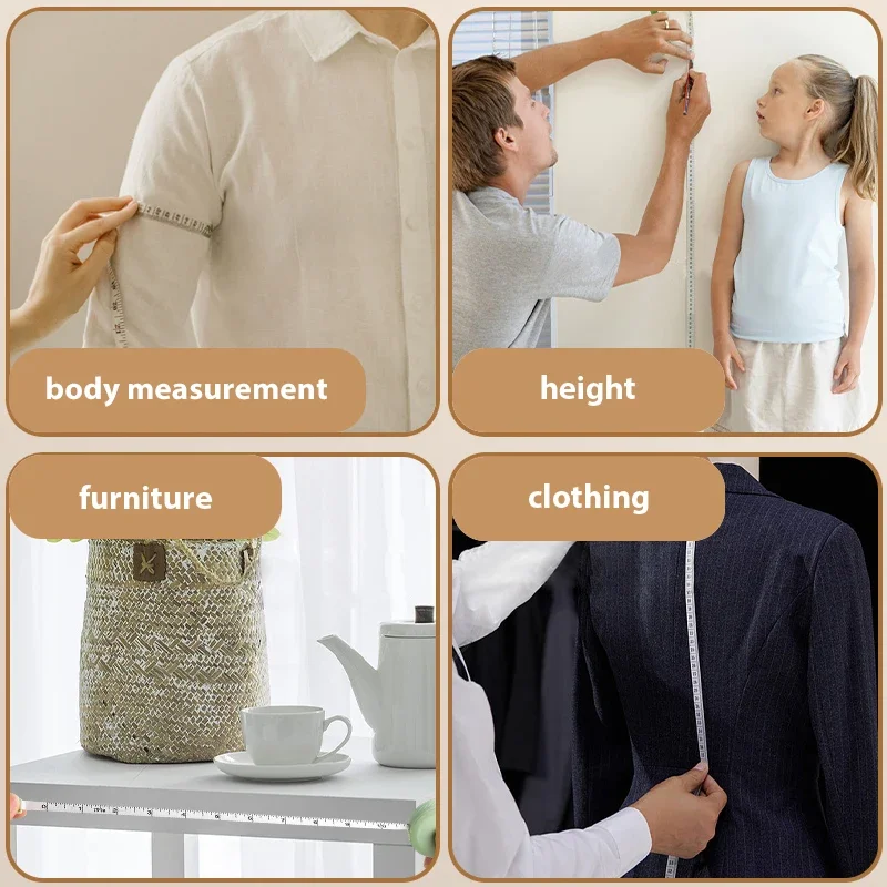 2 Meter  Soft Tape Double Scale Measure Body Sewing Flexible Ruler For Weight Loss Medical Body Measurement Sewing Tailor Craft