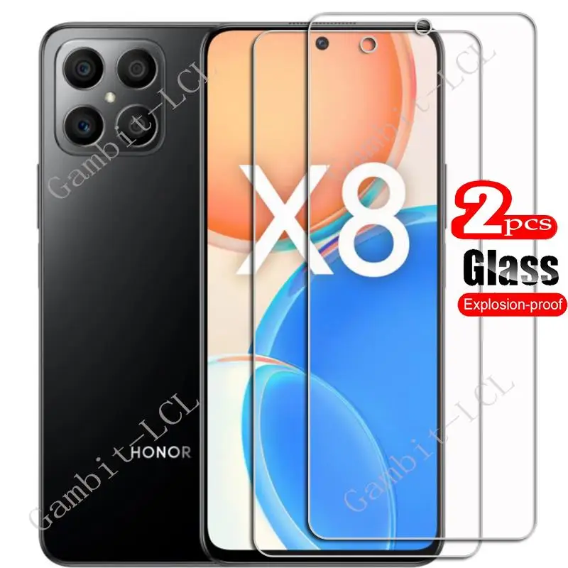 For Huawei Honor X8 Tempered Glass Protective On HonorX8 TFY-LX1, TFY-LX2 TFY-LX3 6.7Inch Screen Protector SmartPhone Cover Film