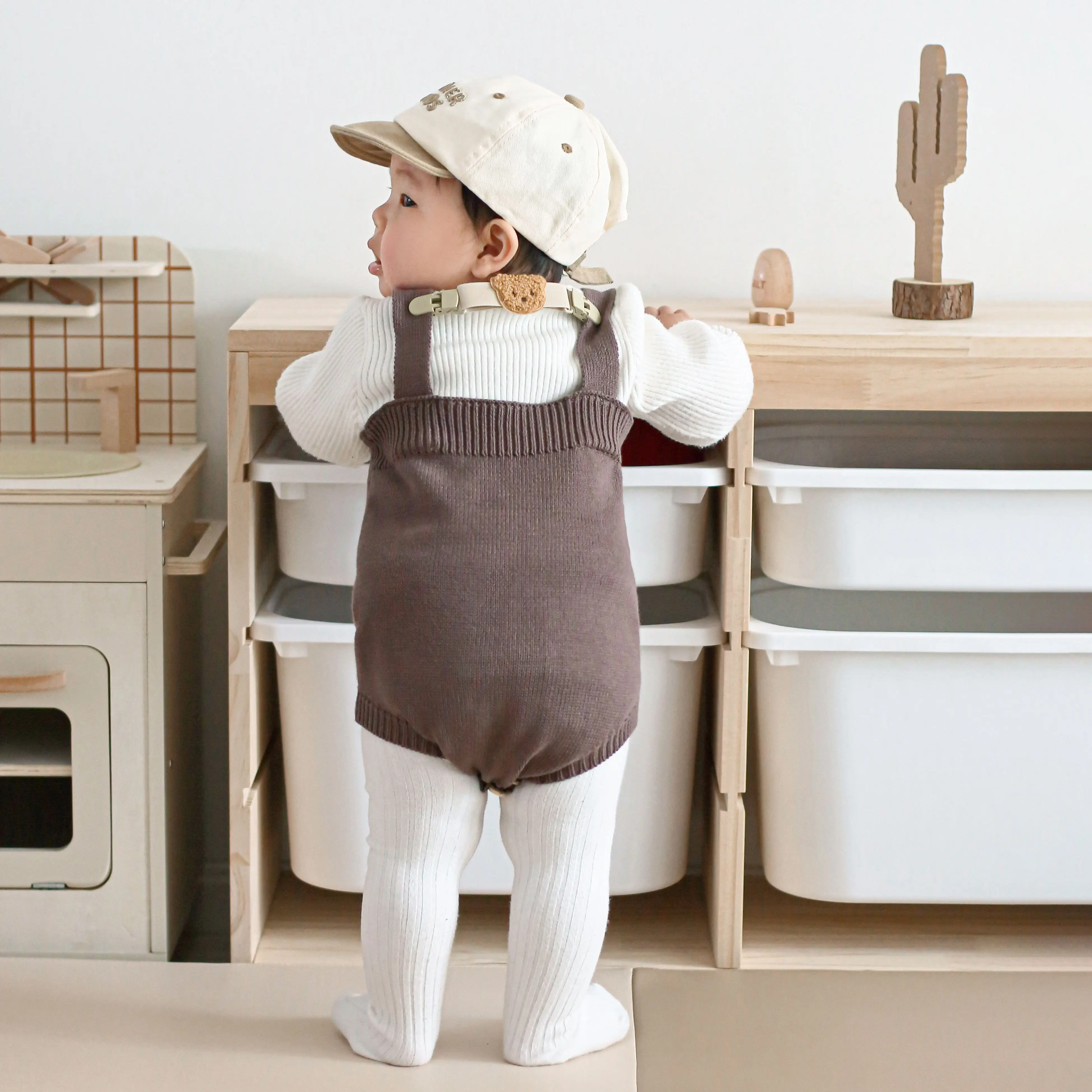 INS Koreanischer Stil Kinder-Gurtclip zum Schutz vor Verlust, Niedlicher Bären-Gurtclip Baby-Schultergurt Rutschfester Dehnbarer Zubehör – Detail 1