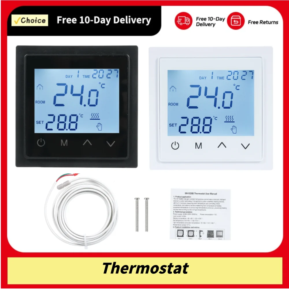 Intelligent Digital Thermostat 16A Smat Thermostat,Low Power Battery Water Gas Boiler NTC Temperature Controller Heating Control