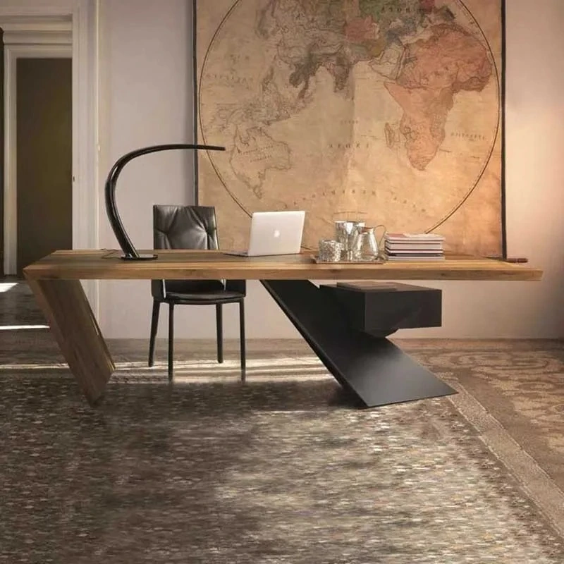 Modern Wide Big Computer Desks Long Aesthetic Reading Office Computer Desks Table Wooden Writing Mesa De Escritorio Furniture
