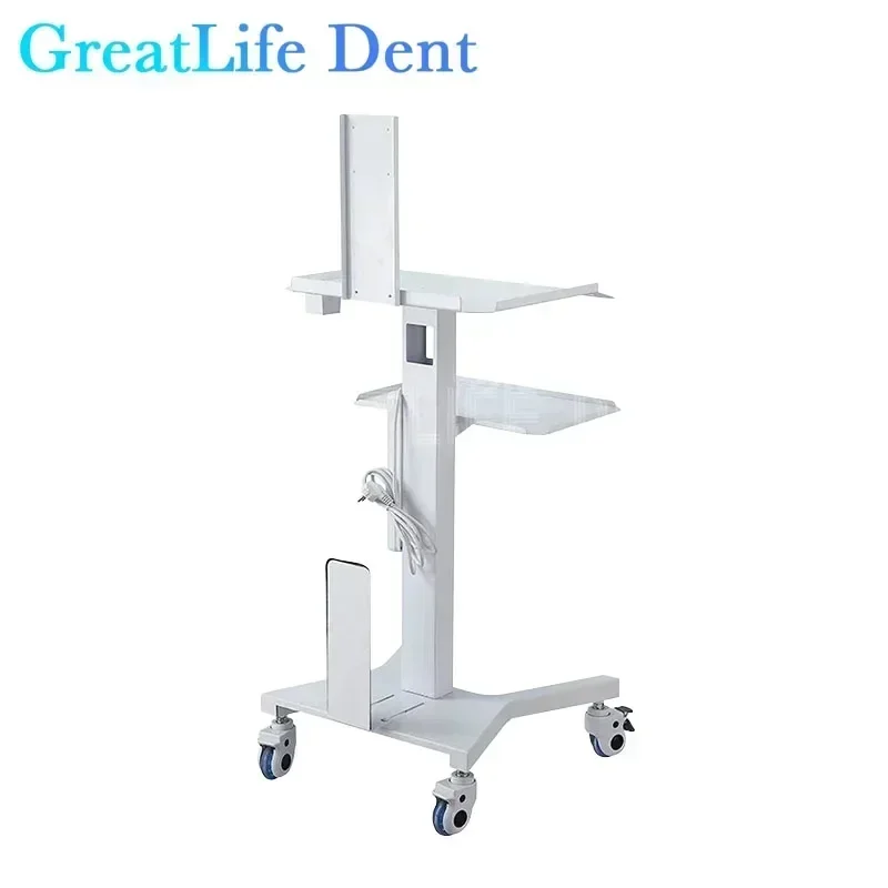 GreatLife Medical Dental Scanner Cart Trolley Stand Lab Equipment Silent Wheel Oral 3D Scanner Holder With Bracket Tray Holder