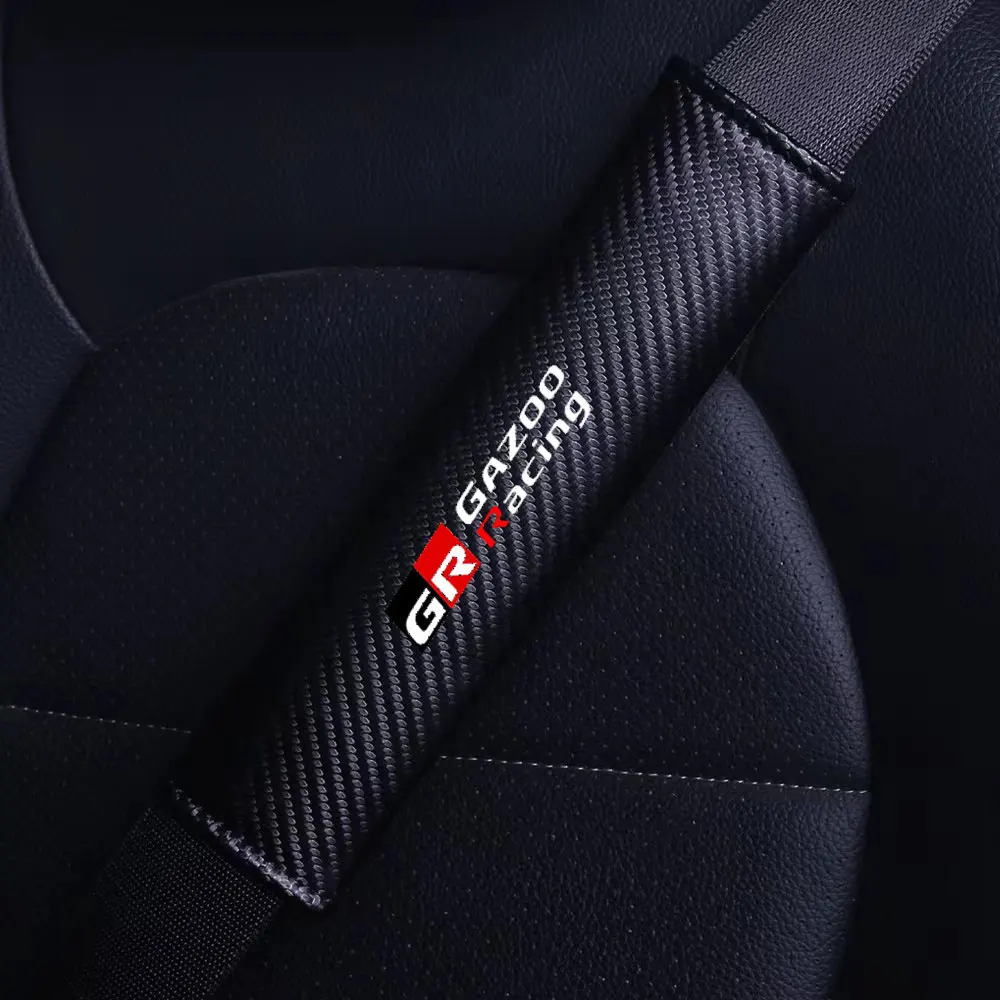 2PCS Car Seat Belt Cover Car Safety Belt Cushion Driver Shoulder Protector for Toyota GR GAZOO RACING RAV4  Car Seatbelt Pads