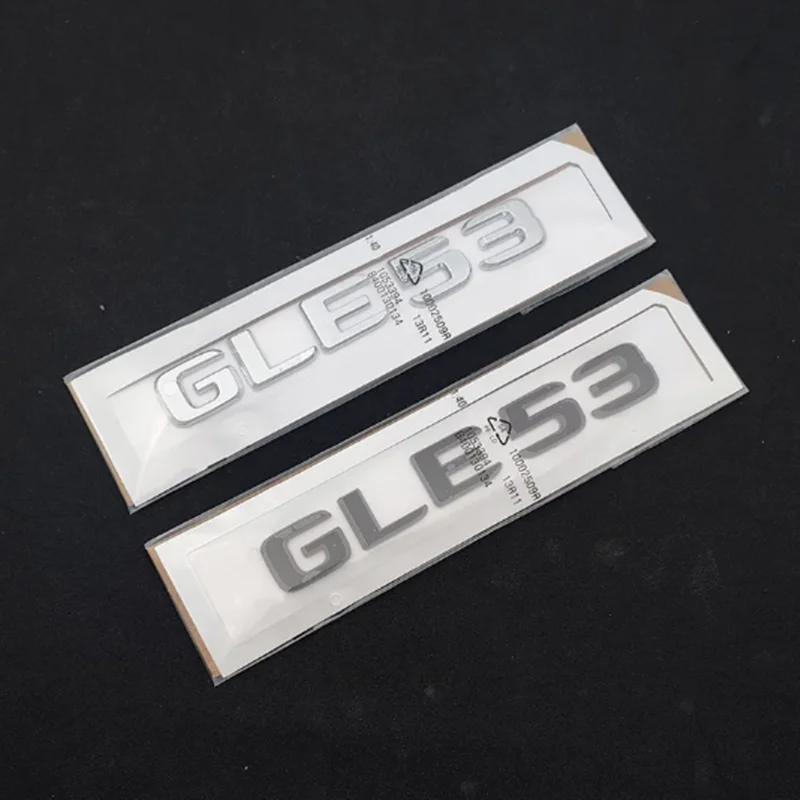 Immagine 3: 3d ABS Nero GLE53 Logo Lettere Bagagliaio di Un'auto Distintivo Parafango TURBO 4MATIC Emblema Adesivo Per Mercedes GLE53 AMG W166 W167 Accessori